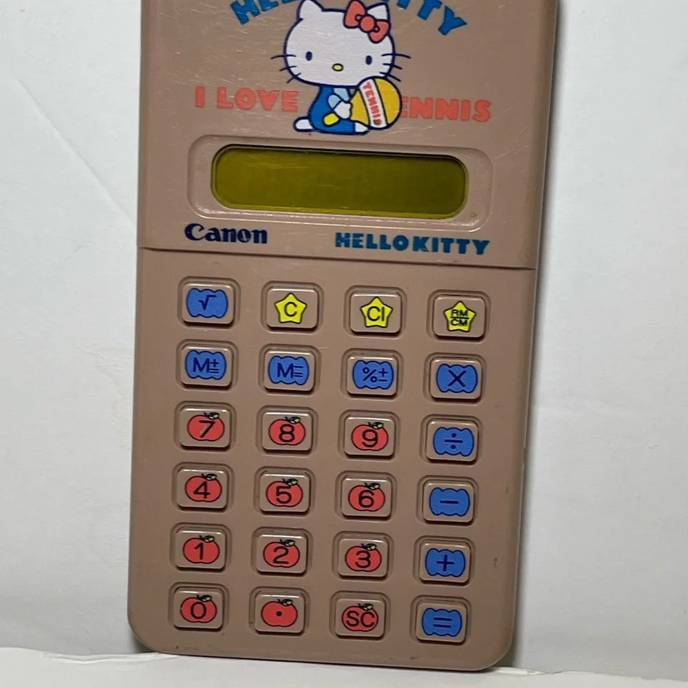 Retro Sanrio Hello Kitty Calculator Early 1976 Made By Canon Lc-321